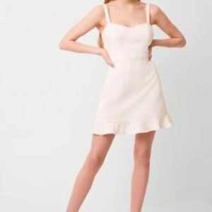 French Connection Whisper Ruffle Hem Sleeveless Fit & Flare Dress